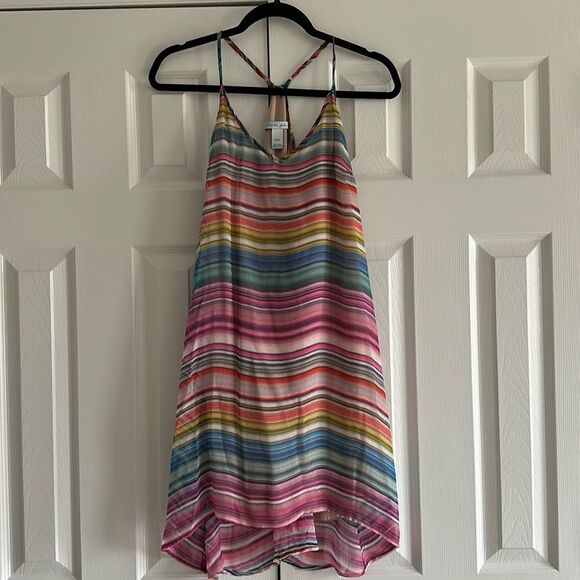 Charlie Jade Women’s Multi Color Striped Spaghetti Strap Dress - Picture 1 of 9